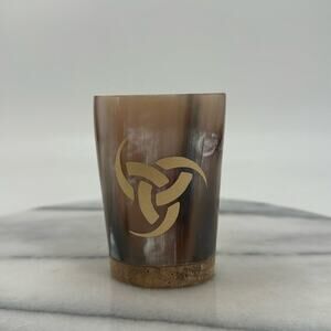 New! Handcrafted Viking horn of Odin/ Celtic trinity shot glass